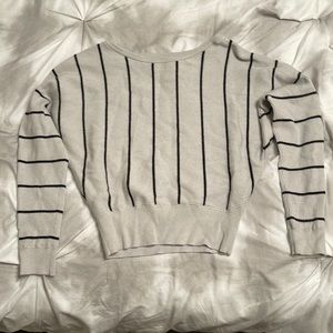 Black and gray striped sweater from express, super soft